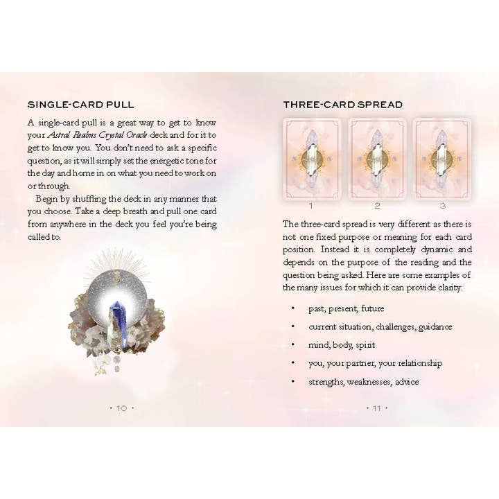 ROCKPOOL PUBLISHING - Wholesale Tarot cards - Astral Realms Crystal Oracle: A 33 Card Deck and Guidebook2