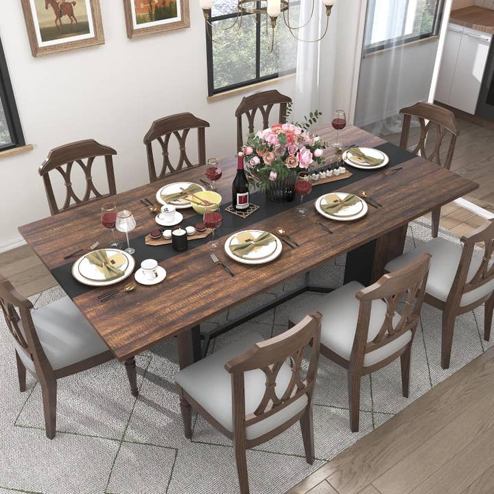 71In Large Rectangular Dining Table With Brown Tabletop for wholesale on Faire8