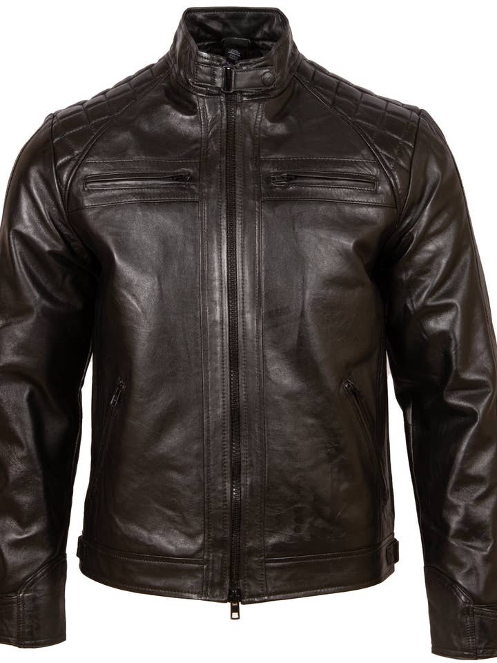Veste de motard 44T9 pour homme - Édition nocturne pour la vente par Aviatrix