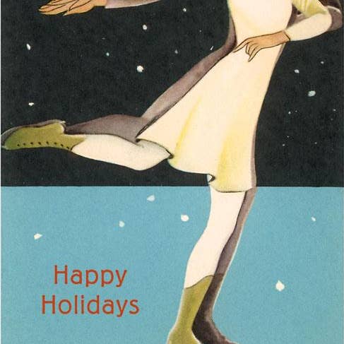 Art Print MC-496 Elegant Couple Ice-Skating for wholesale by Found Image Press