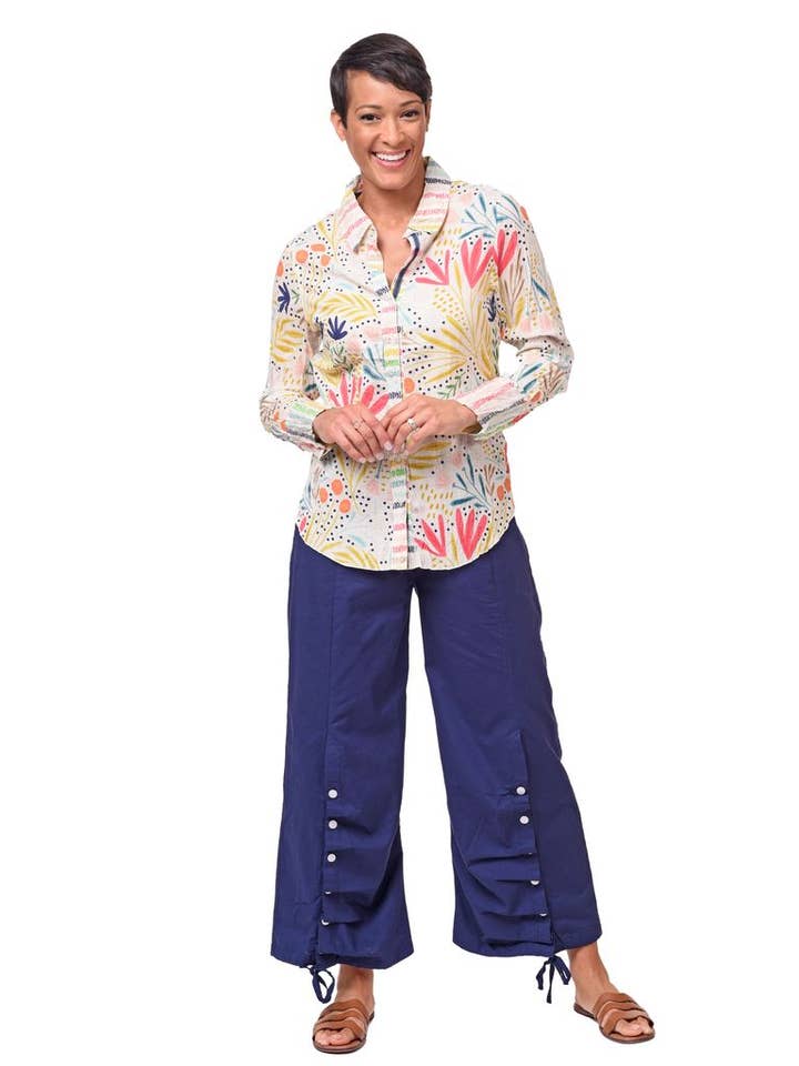Tulip Clothing - Wholesale Button Down Shirt - Women's - CV1087 Gretchen Button Down in Whimsy