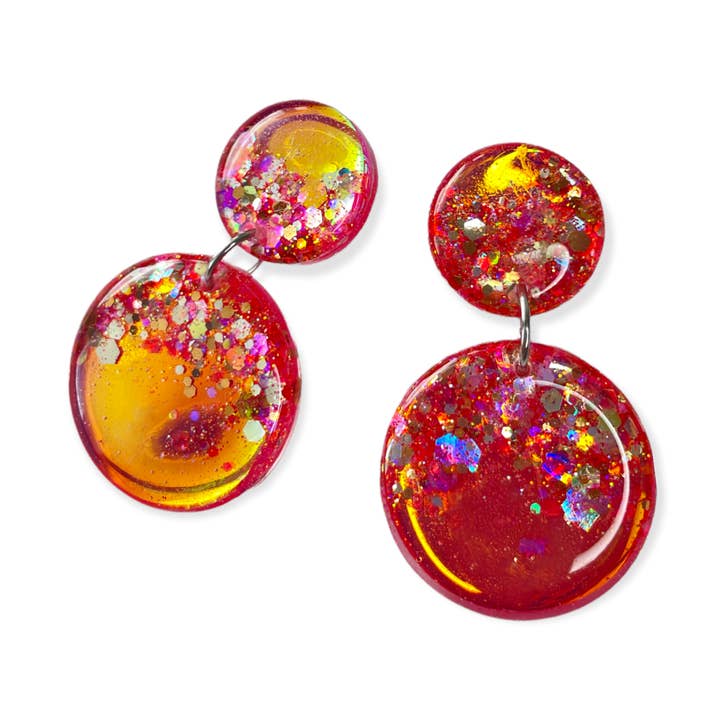 Brincos Double Bubble - Fairy com mudança de cor por atacado de Somin