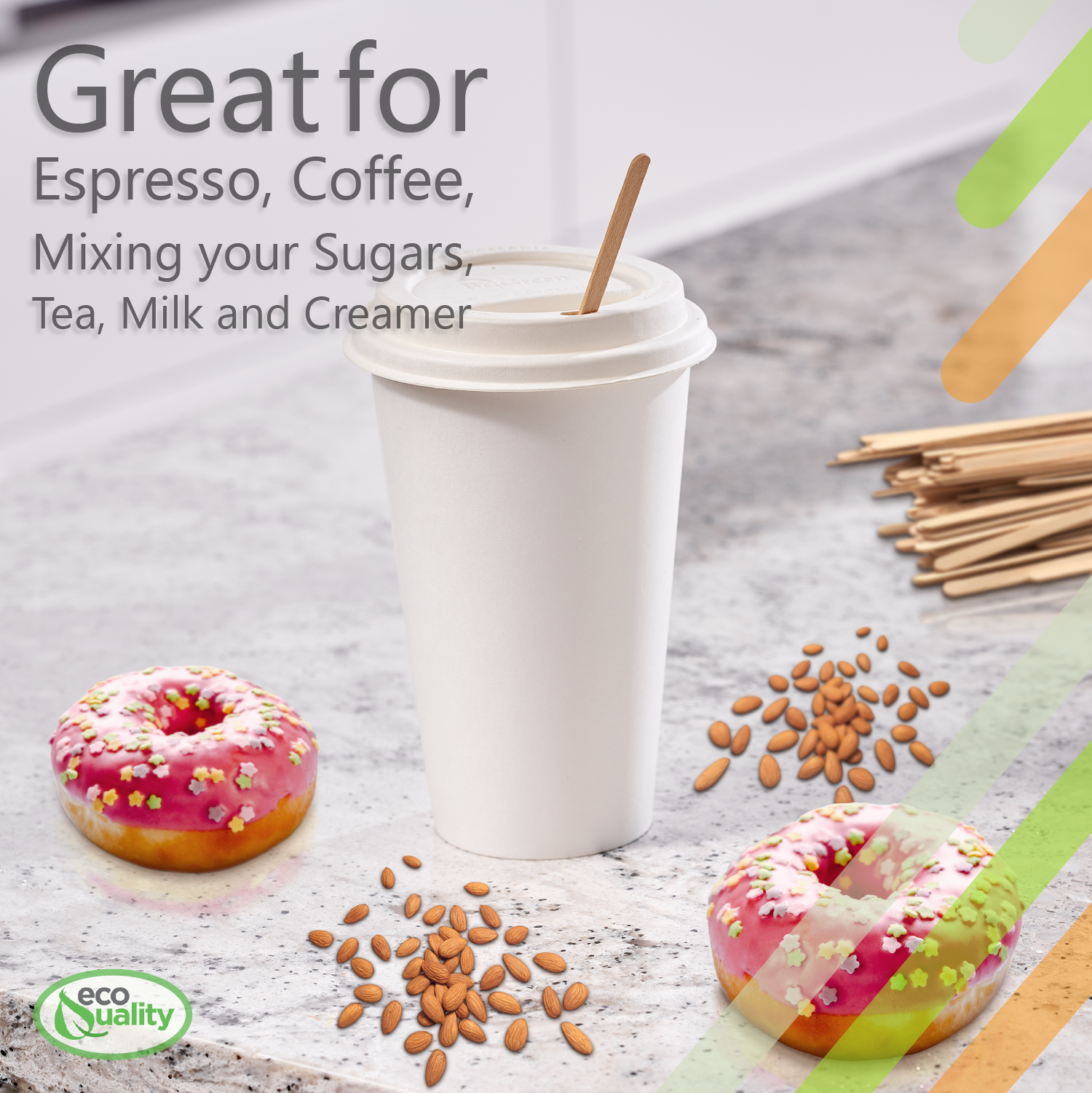 EcoQuality – Engroshandel Omrører til drikkevarer – Træomrøringspinde til kaffe 19 cm5