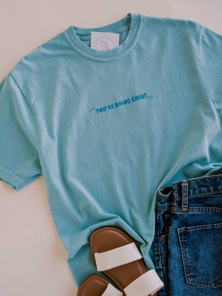 Dear Heart - Wholesale Screen Printed T-Shirt - Women's - You're Doing Great Tee | Women's Christian Tee