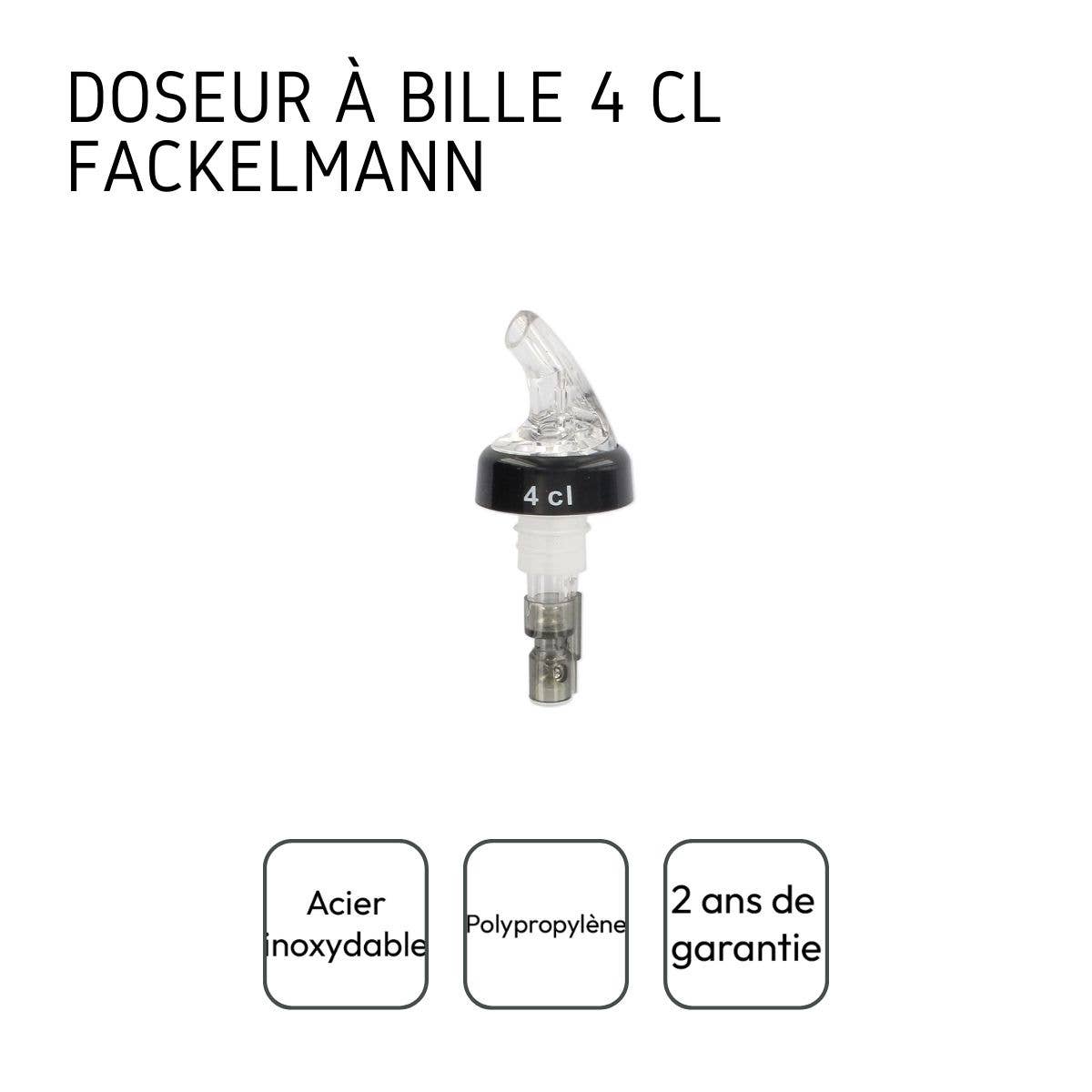 Fackelmann - Wholesale Jigger - Set of 2 and 4 cl alcohol dosing spout with ball4
