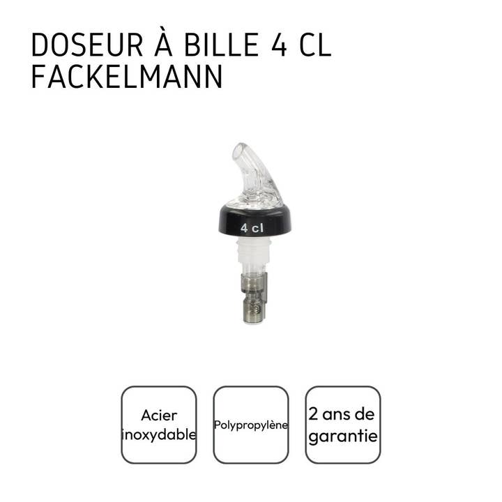Fackelmann - Wholesale Jigger - Set of 2 and 4 cl alcohol dosing spout with ball4