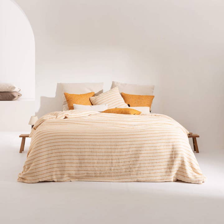 Jacquard Agres Ocre Duvet Cover for wholesale by SG HOGAR