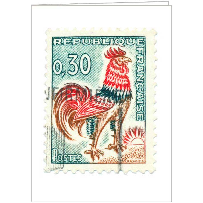 Finalina - Vente Carte de vœux classique - Coq Gaulois
