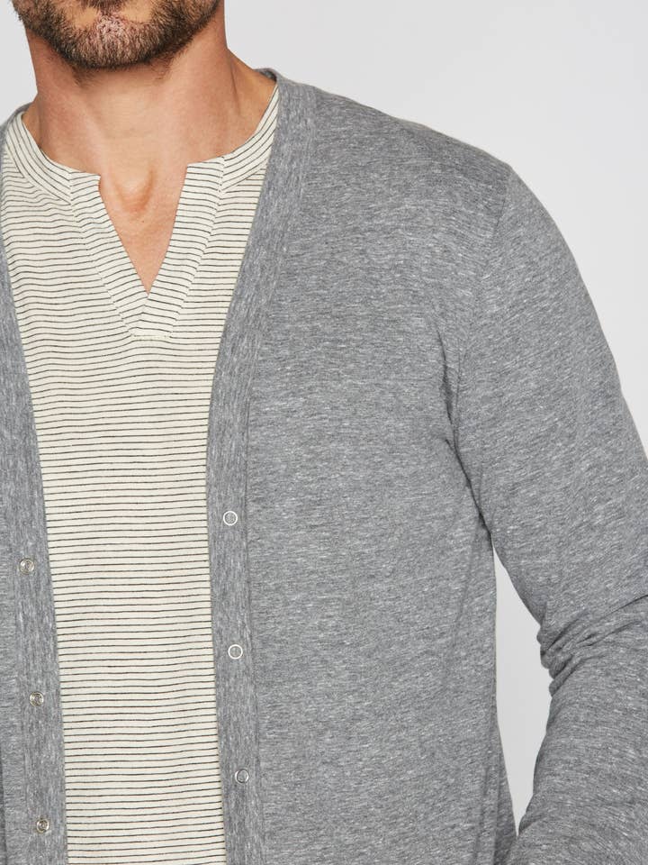 Mika Jaymes - Wholesale Cardigan - Men's - Men's Tri-Blend Cardigan Sweater12
