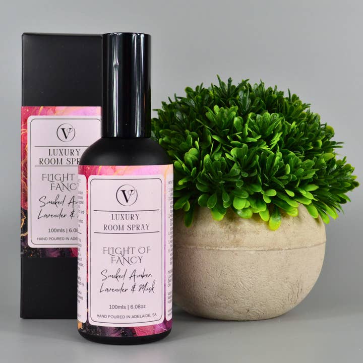 100ml Room Spray - Flight of Fancy: Amber, Lavender & Musk for wholesale by Violet Matters