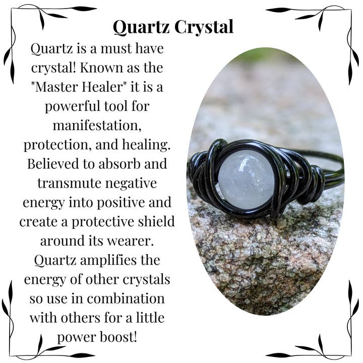 Anel Quartzo em Jóia Gótica de Cristal Preto Metafísico por atacado de Distorted Earth