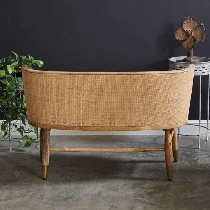 CTW Home Collection - Wholesale Bench - Ingram Cane Back Bench