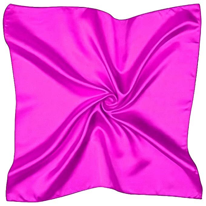 Diacly - Wholesale Scarf - Women's - Solid Color Silky Satin Square Scarf36