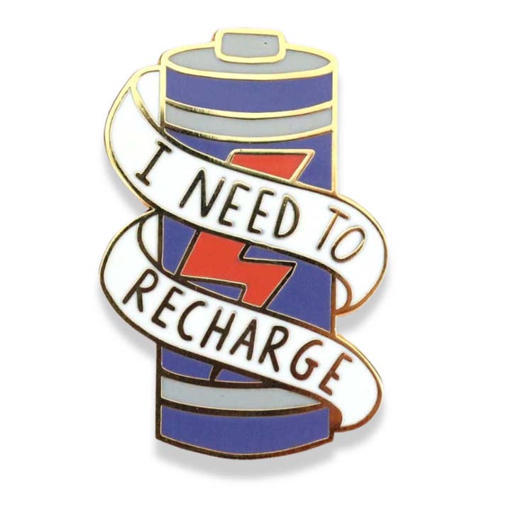 Jubly-Umph - Wholesale Lapel pin/button - I Need To Recharge Lapel Pin