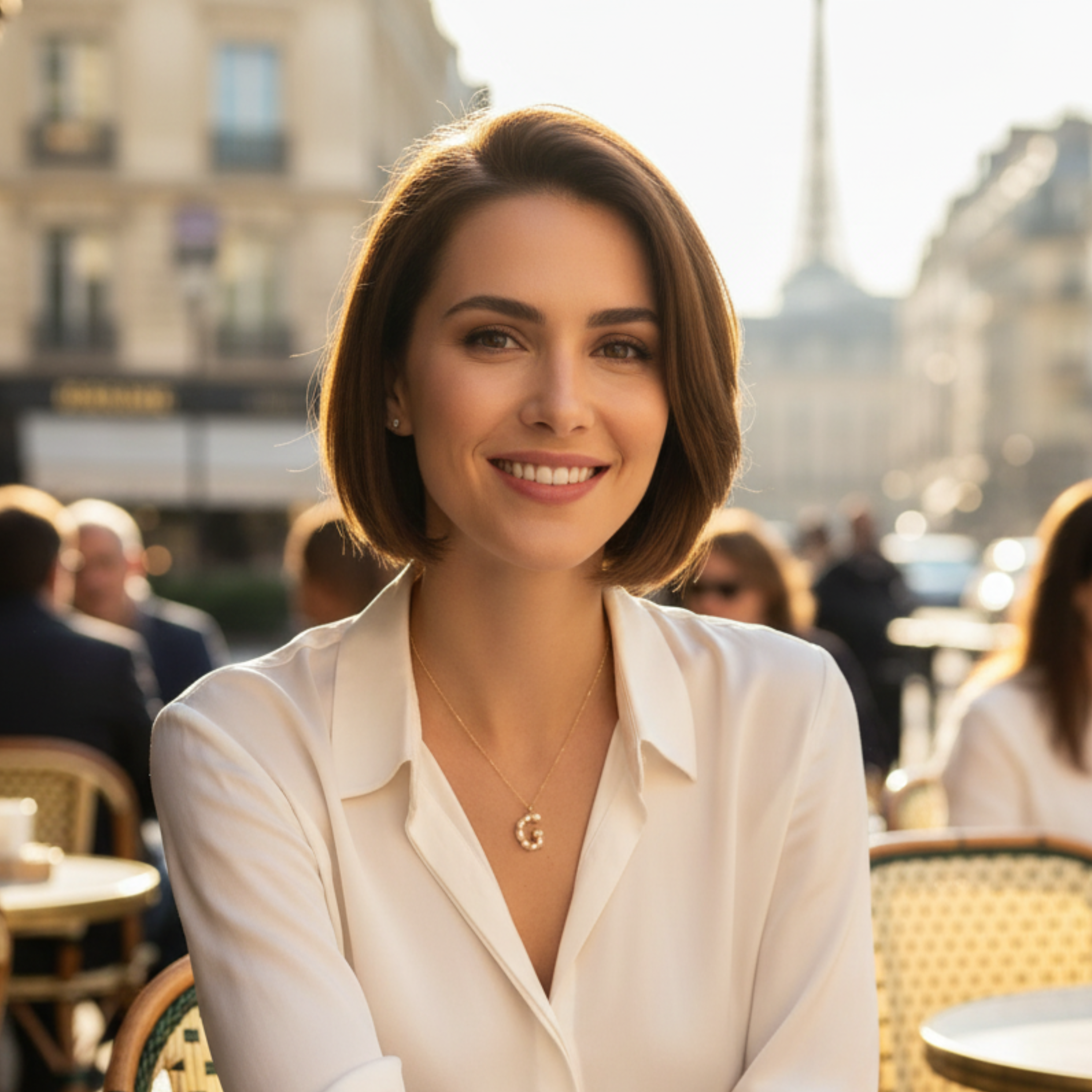 Ellison+Young - Wholesale Halskettinghanger - Parelmozaïek Initiaal Hanger Ketting22