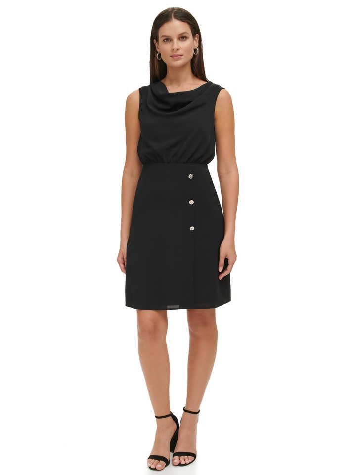 Kensie- Cowl Neck Shift Dress for wholesale by Kensie & Siena