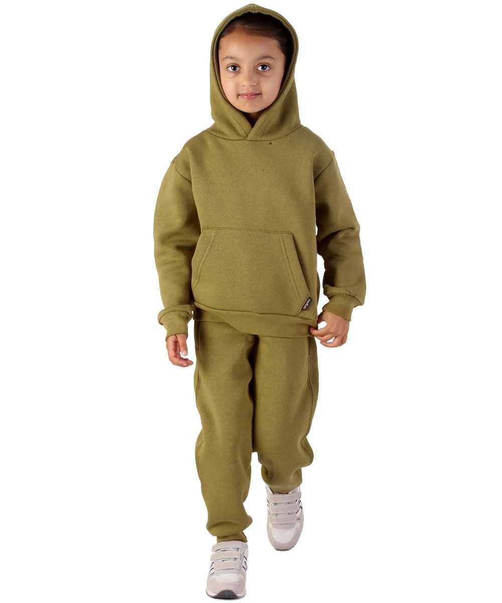 Olijfgroen Trendy Toggs kinderhoodie en joggingbroek trainingspak in olijfgroen voor groothandel op Faire1