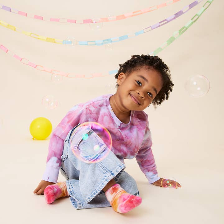 The Wildest Kids - Wholesale Sweatshirt - Kids - Ice-Dyed Toddler Crewneck