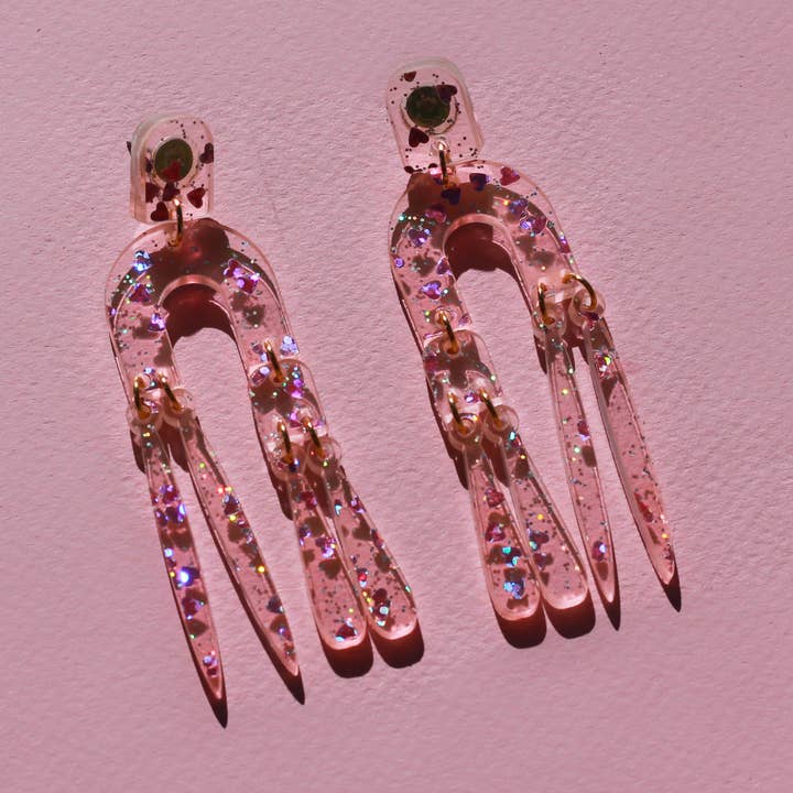 Holografiska hjärtan dinglar för wholesale av LUNA & SAYA