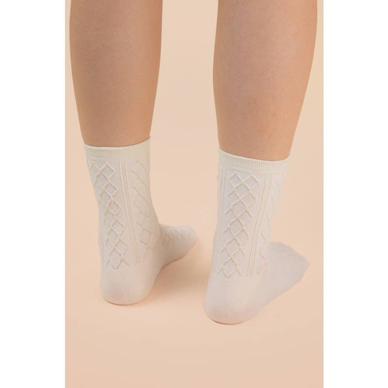 IVE - Wholesale Socks - Women's - Solid Argyle Crew Socks9