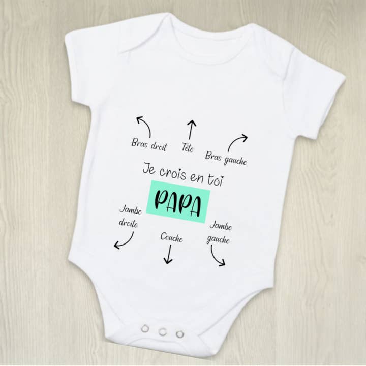 Istruzioni personalizzate per il body per bambini per i papà per la vendita all'ingrosso da parte di Tendance Cadeau