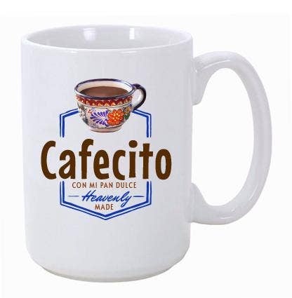 Bronze Baboon - Wholesale Coffee Mug - "Cafecito" 15 oz. Ceramic Coffee Mug0