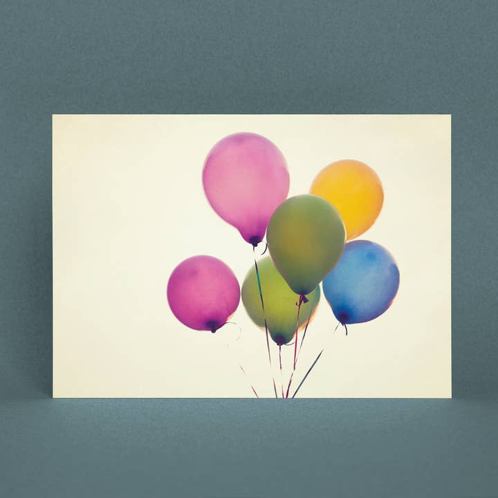 Postkarte Luftballons A6 Glückwunschkarte für den Großhandel von Justepixx
