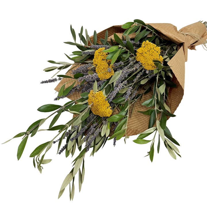Andaluca - Wholesale Dried/Pressed Flowers - Lavender, Yarrow & Olive Branch Bouquet #127