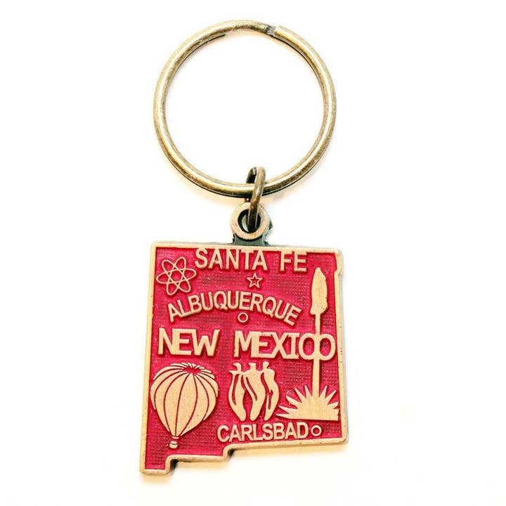 New Mexico sleutelhanger - Hoge kwaliteit dik metaal State Love voor wholesale door Gleeful Peacock
