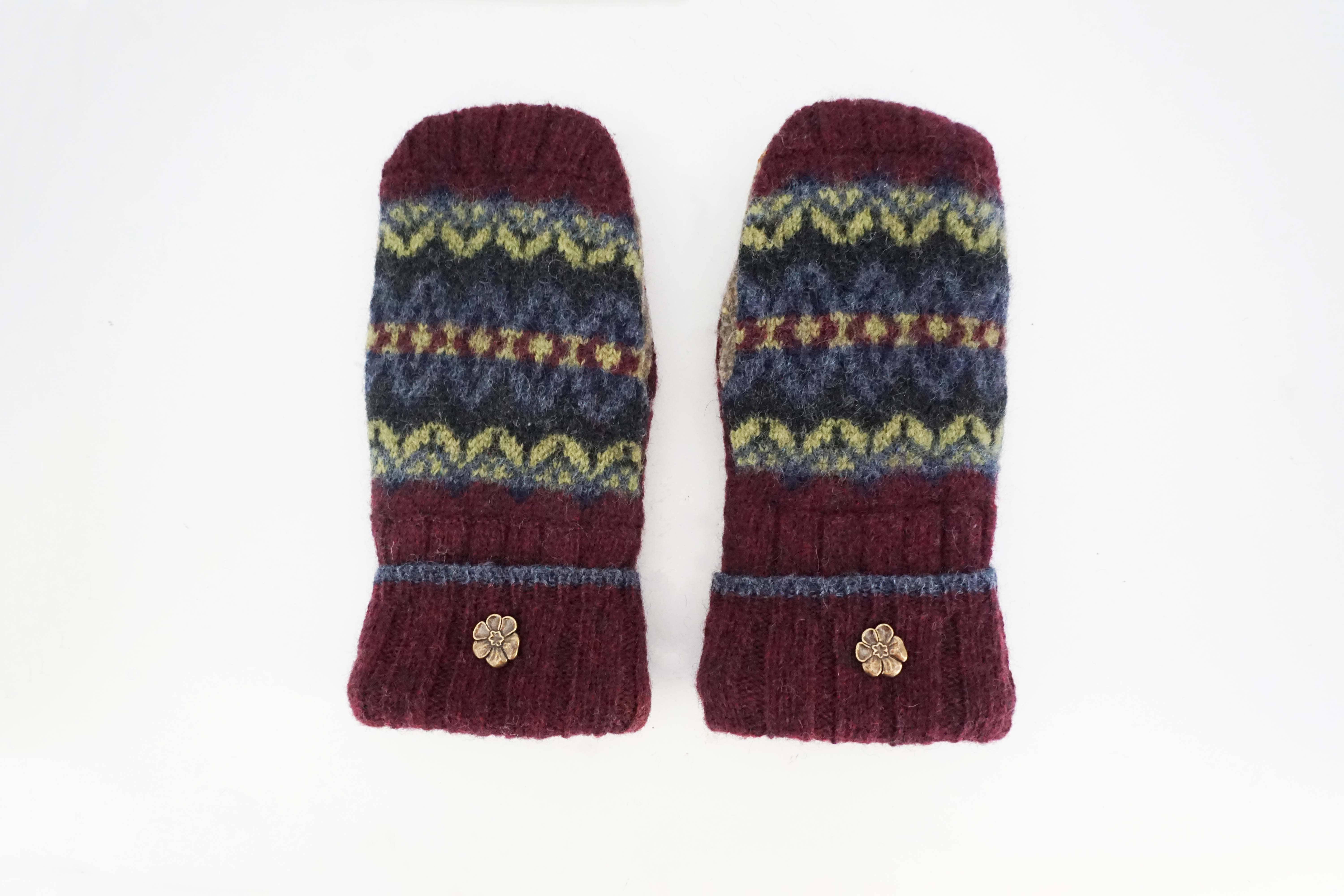 One Stitch Away - Wholesale Mittens - Women's - Felted Wool Mittens – Handmade, Upcycled & Lined for Warmth11