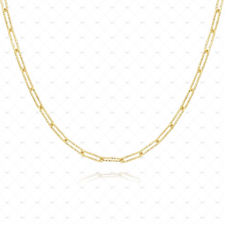 Yellow Gold S925 Silver Simple Chain Adjustable Necklace for wholesale on Faire1