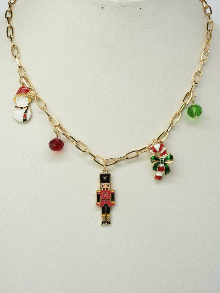 Nutcracker Bead and Charm Pendant Necklace for wholesale by MiMi Wholesale