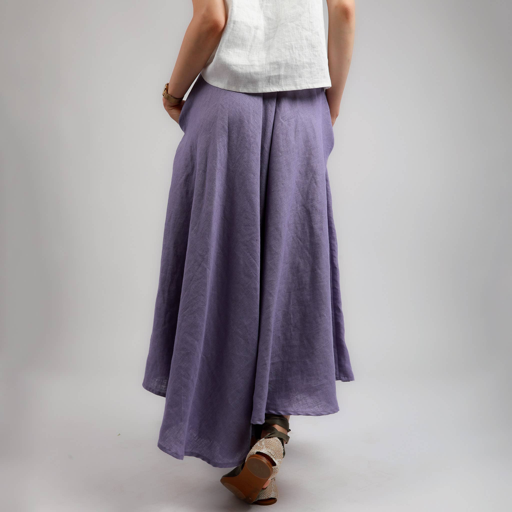 Knotium - Vendita all'ingrosso Gonna - Donna - Gonna Maxi a Ruota POPPY con Tasche5