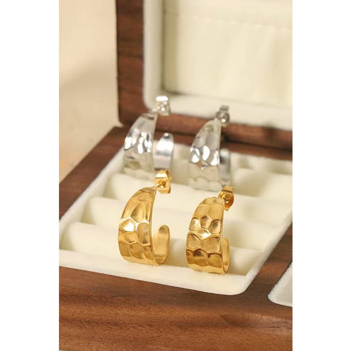 JOSSLYN by wall to wall - Wholesale Hoop Earrings - 18K STAINLESS STEEL WATERPROOF TARNISH FREE HOOPS | 40E3332