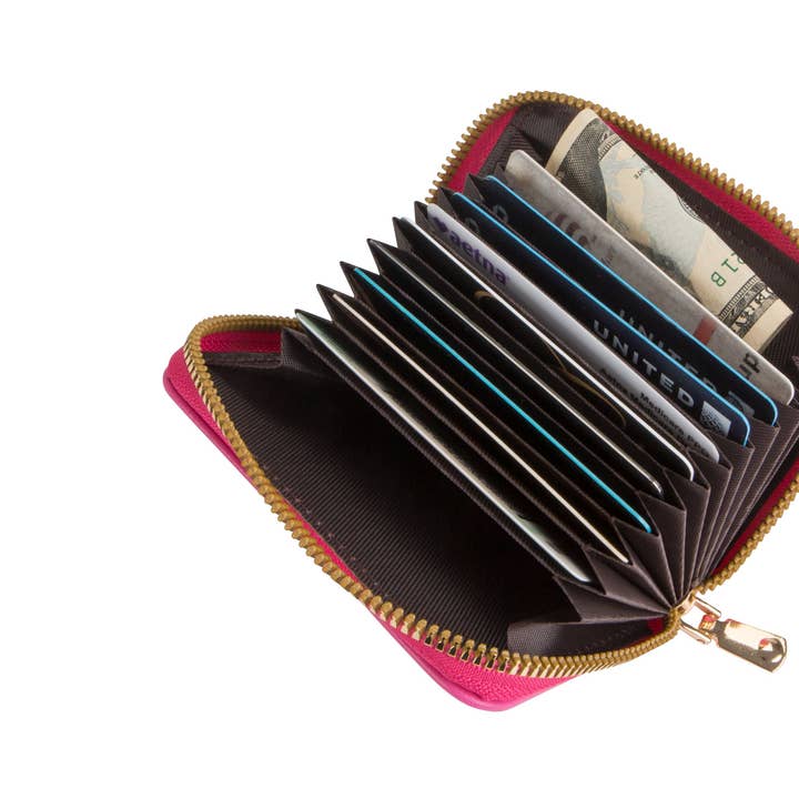 Kaleidoscope Accessories - Wholesale Wallet - Women's - Vegan leather accordion card holder wallet, 4 assorted5