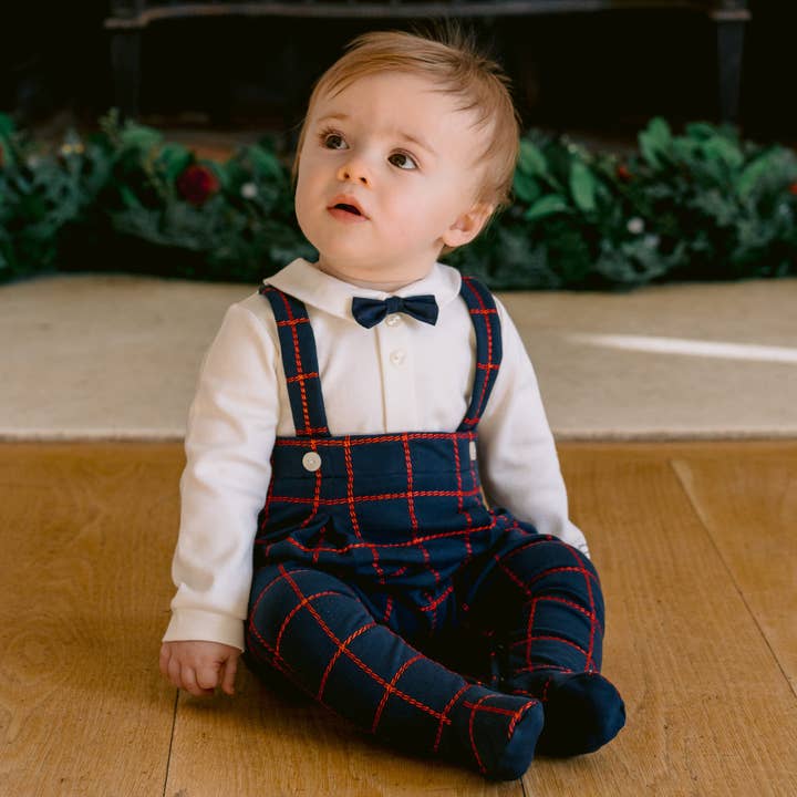 Emile Et Rose - Wholesale Jumpsuit - Baby - Elmo Navy Mock Dungaree Babygrow2