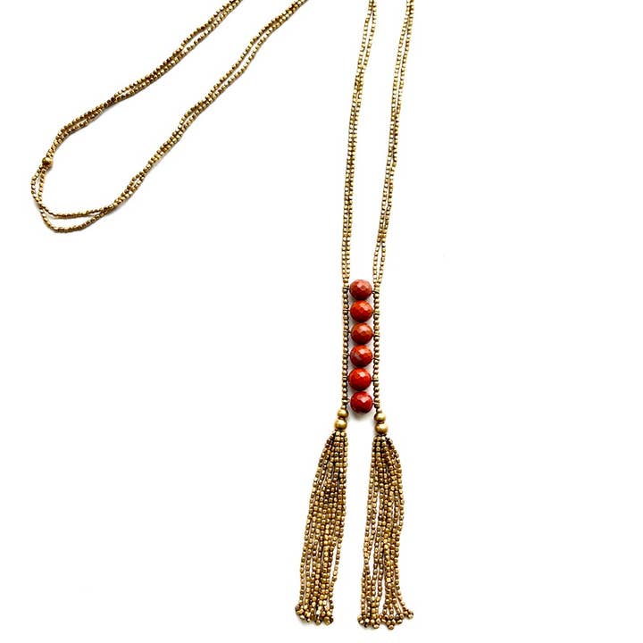 Baizaar - Wholesale Pendant/Charm Necklace - Stone Tassel Necklace