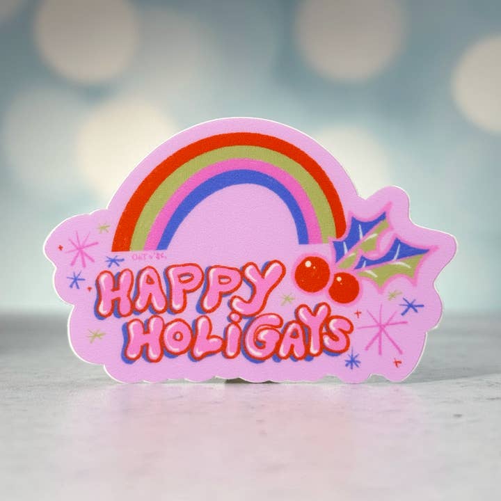 Autocollant Joyeuses Fêtes pour la vente par Oddment and Tweak