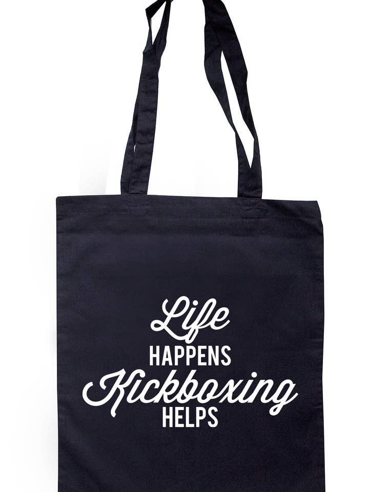Livet händer Kickboxning hjälper Tote Bag K2533 för wholesale av Illustrated Identity