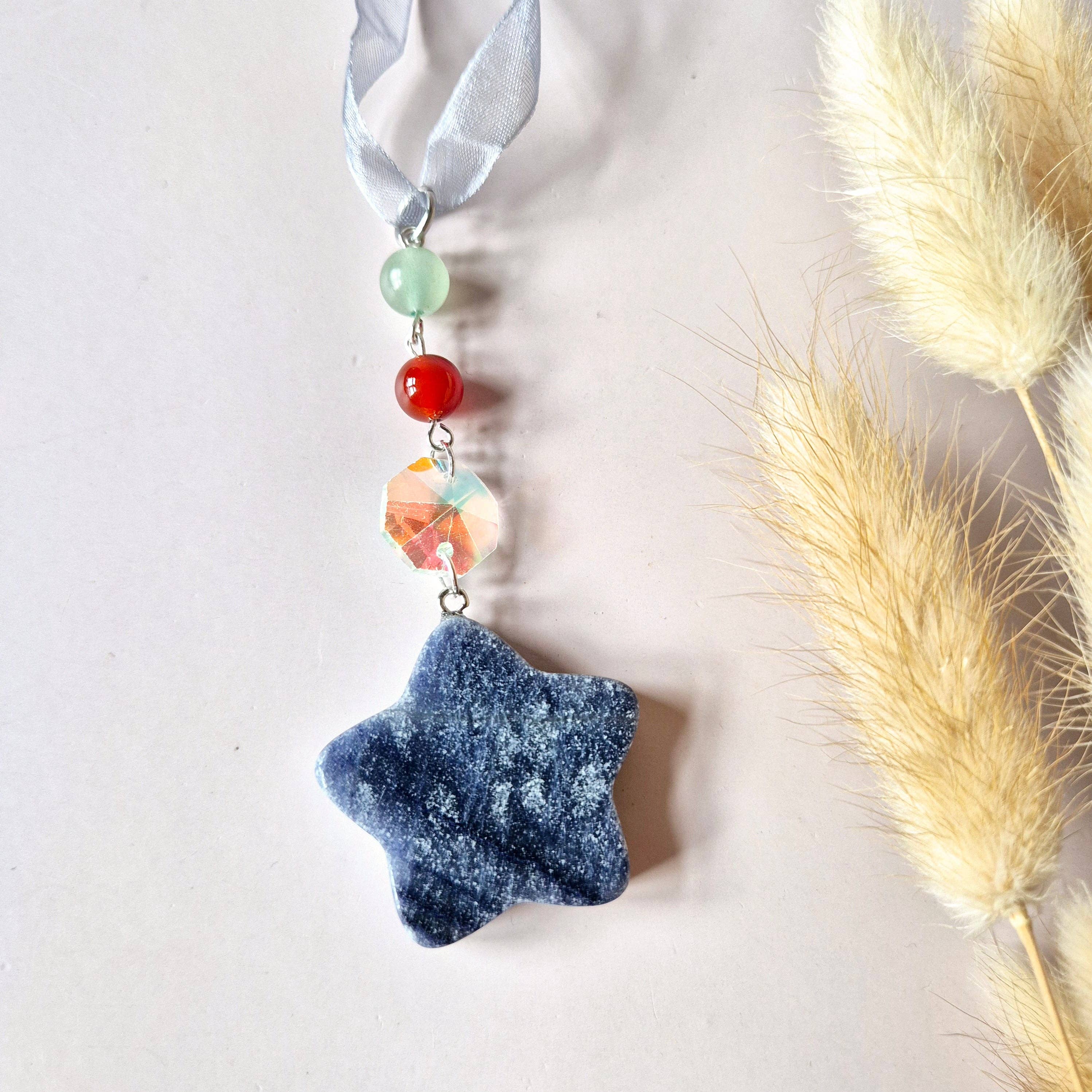 Moonlight Gemstones - Wholesale Suncatcher - Random Gemstone Christmas Star Pendants / Suncatchers6