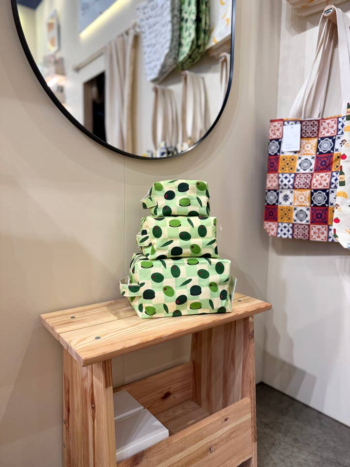 Toiletry Bag - Olives for wholesale by Freon Collective