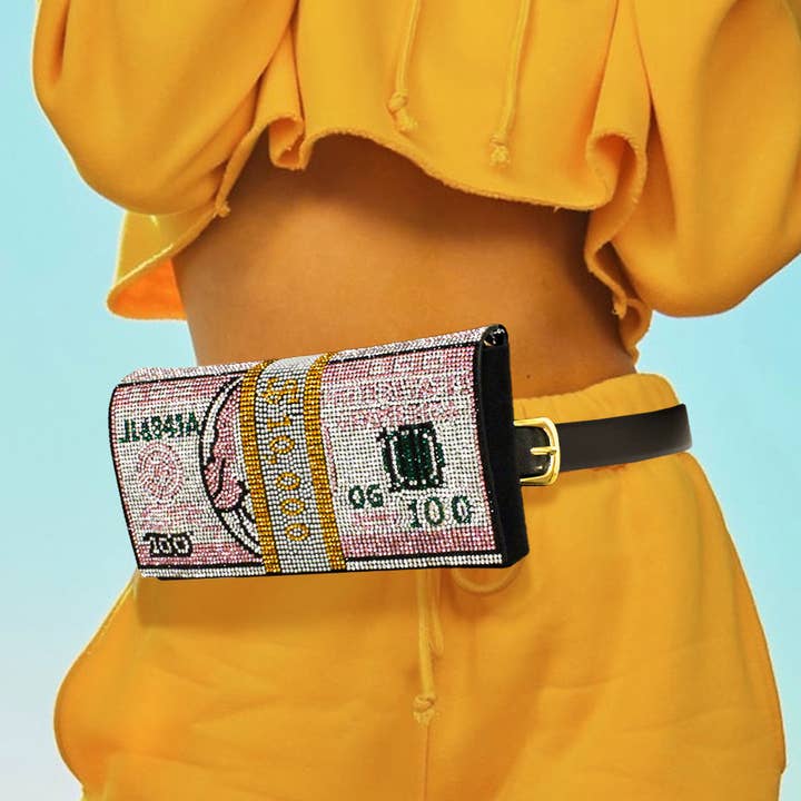 Sensibling Corp. - Wholesale Belt Bag - Women's - Bling Rhinestone Fanny Pack / Belt / Clutch Bag