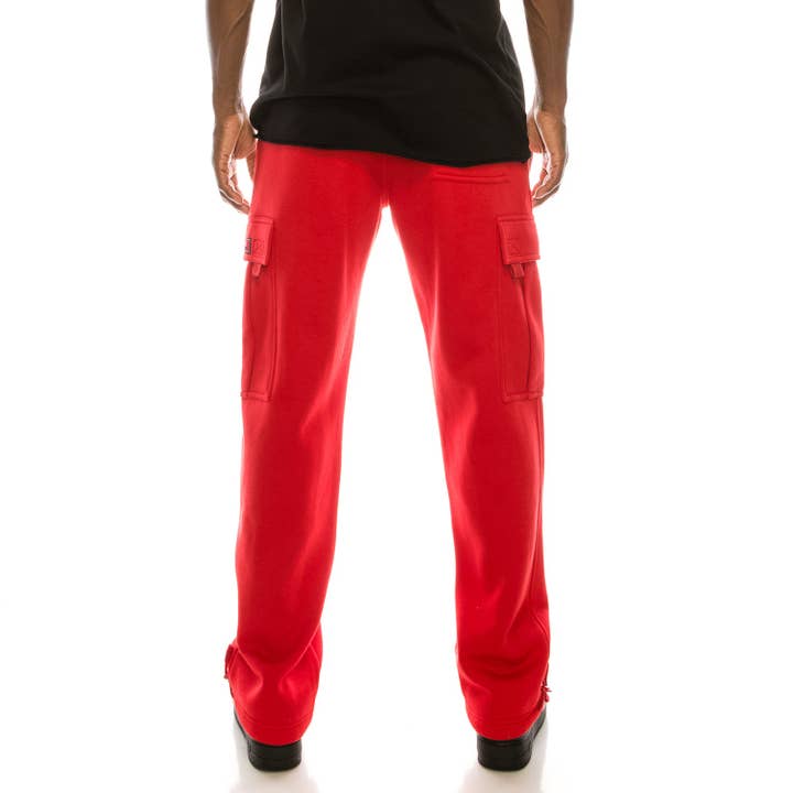 Victorious - Wholesale Pants - Men's - FL77 SOLID FLEECE HEAVYWEIGHT CARGO SWEATPANTS (OPEN PACK)31