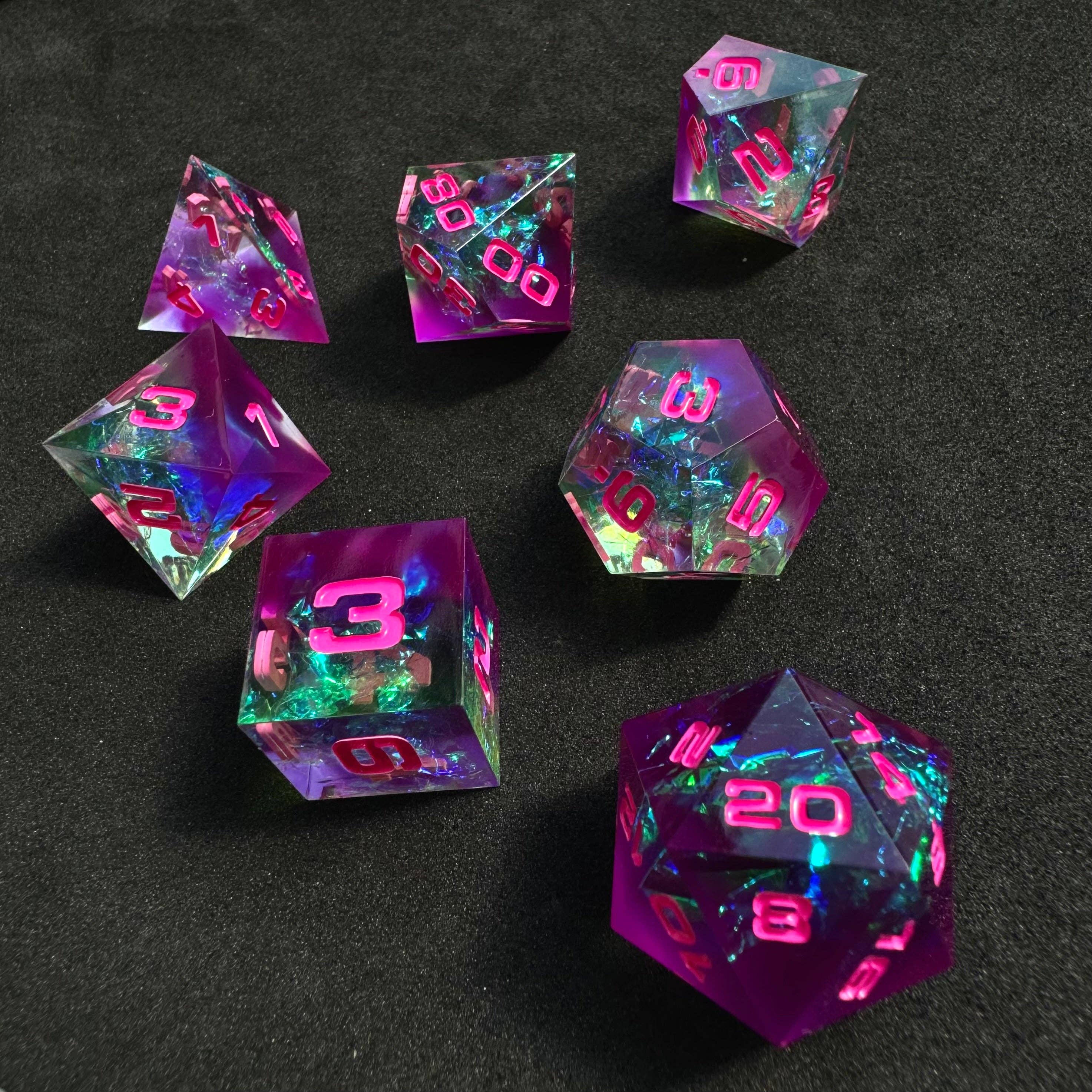 Aether Objects - Wholesale Dice - Spellwave 7-Piece Resin Dice Set3