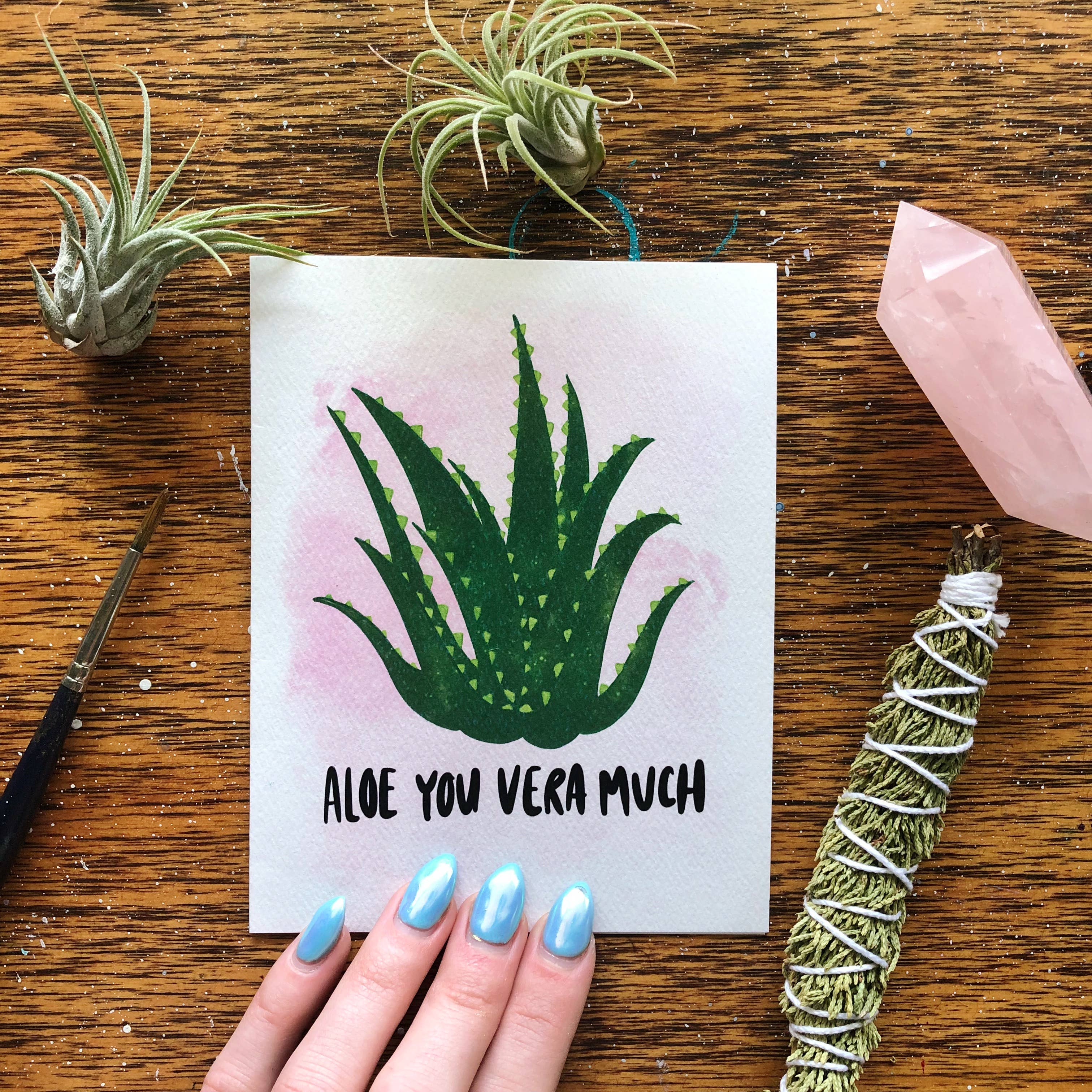 Jess Weymouth - Wholesale Everyday Greeting Card - Aloe You Vera Much Greeting Card1