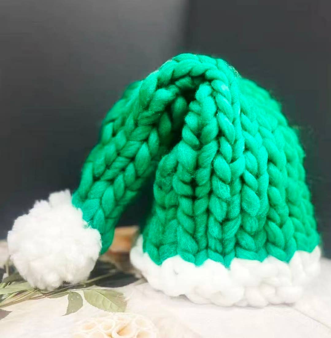 Happy Dream Gifts - Venta al por mayor Accesorio para sombrero - Mujer - Gorro Navideño de Punto Grueso estilo Santa Claus, Beanie Holgado de Lana3