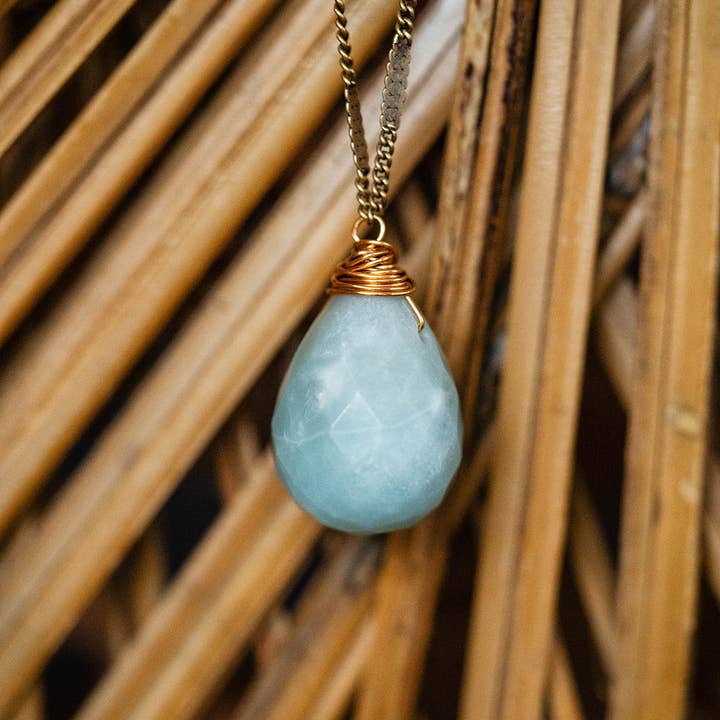 Bella Vita Jewelry – Engroshandel Halskæde med vedhæng – Zara Natursten Drop Halskæde | Amazonit