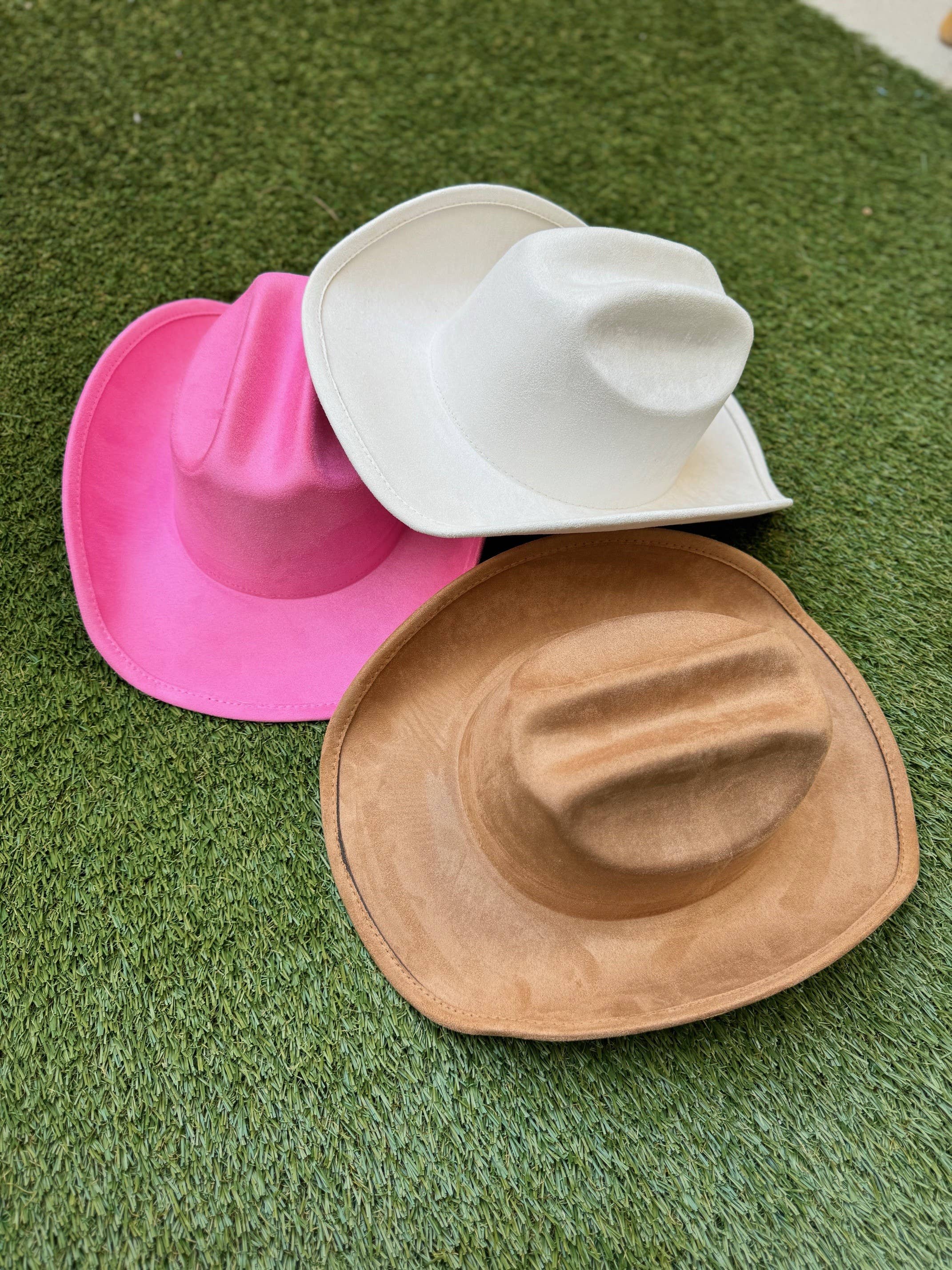 Love and Thyme - Wholesale Cowboy Hat - Women's - Best Seller! Vegan Suede Solid Color Western Cowboy Hat
4