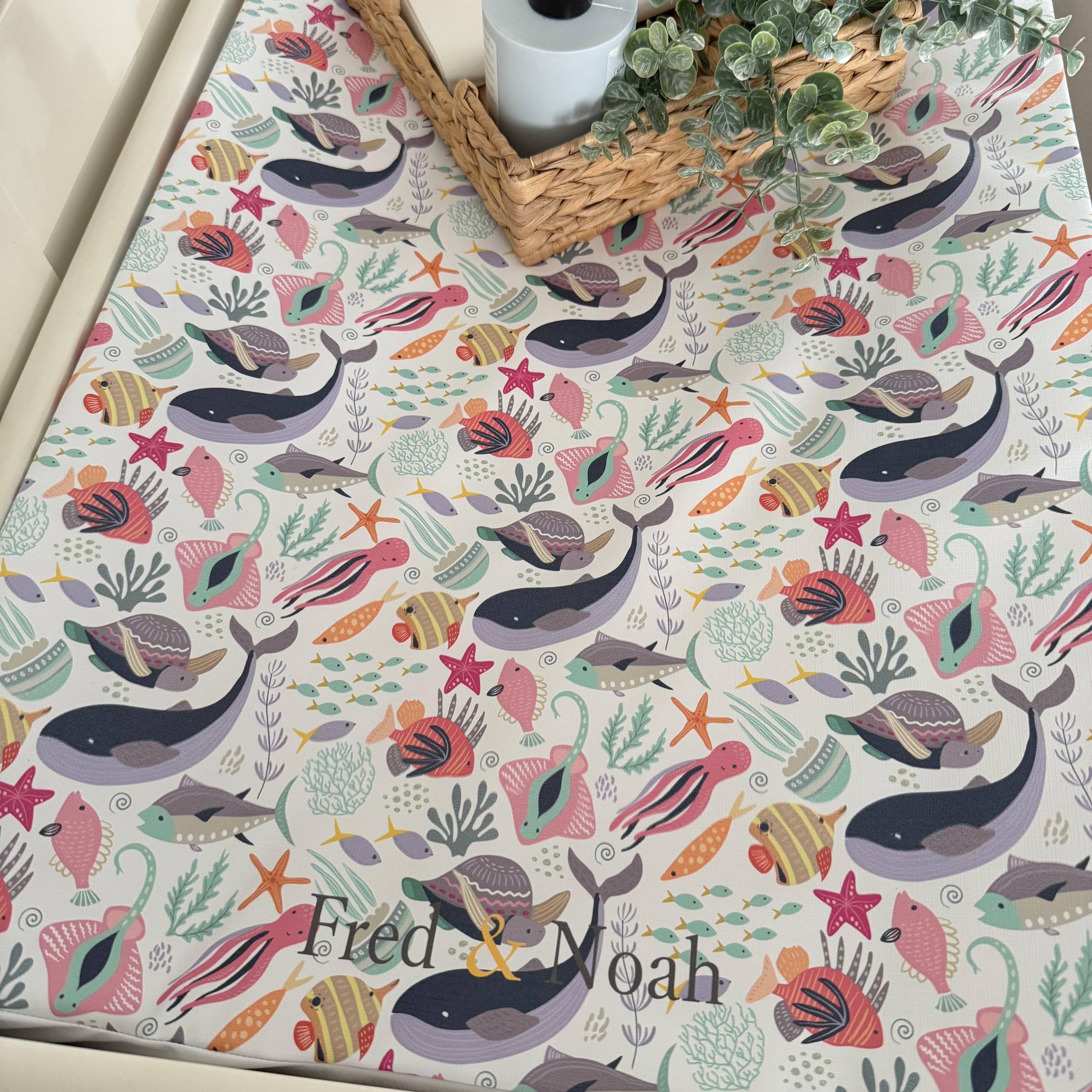 Fred & Noah – wholesale Changing mat/pad – Baby – Under the Sea Changing Mat3