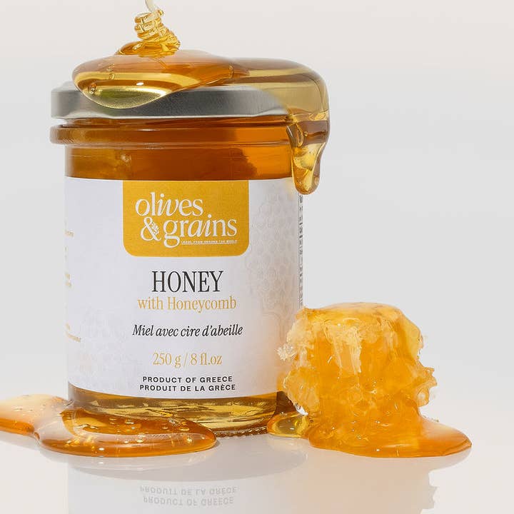 Honey with Beeswax for wholesale by Olives & Grains
